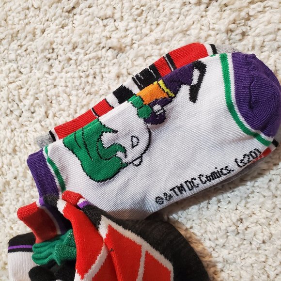 DC Comics Socks Harley Quinn 6 Pair Wonderwoman - Picture 13 of 15